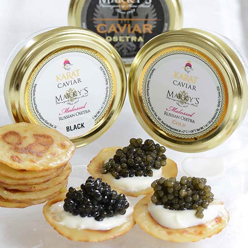 Osetra Classic and Gold Caviar Taster Set