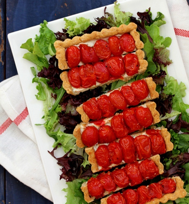 Roasted Cherry Tomato Tart Fourth of July Recipe